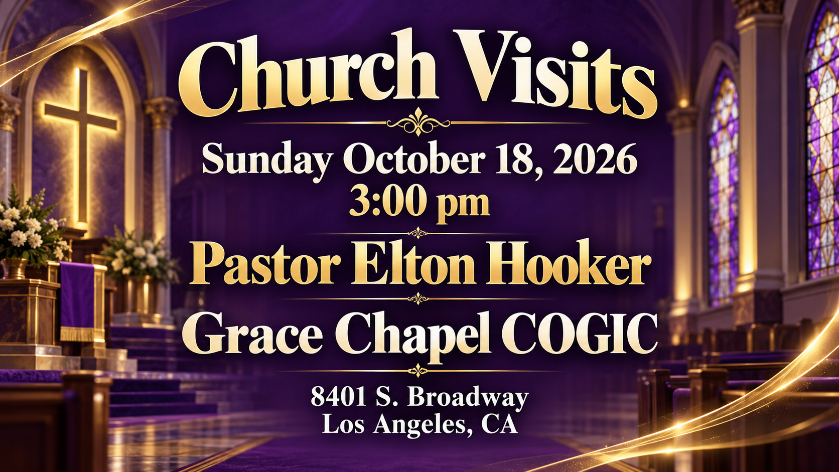 Church Anniversary · Grace Chapel COGIC event flyer
